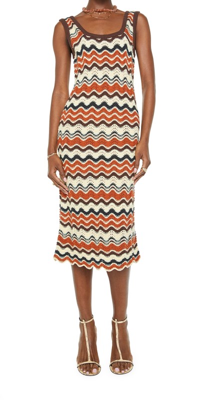 MOTHER The Square Neck Dress Mirage