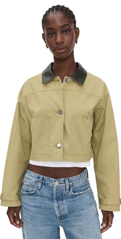 LE BOP Harriet Cropped Jacket Khaki