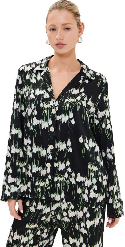Bernadette Louis Blouse Snowdrop/Black