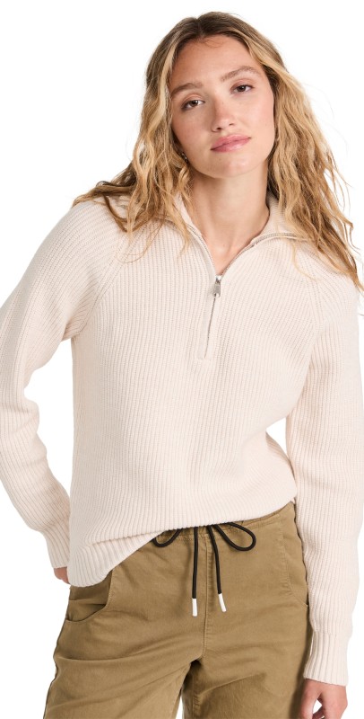 Z Supply Jayce Zip Sweater Sandstone