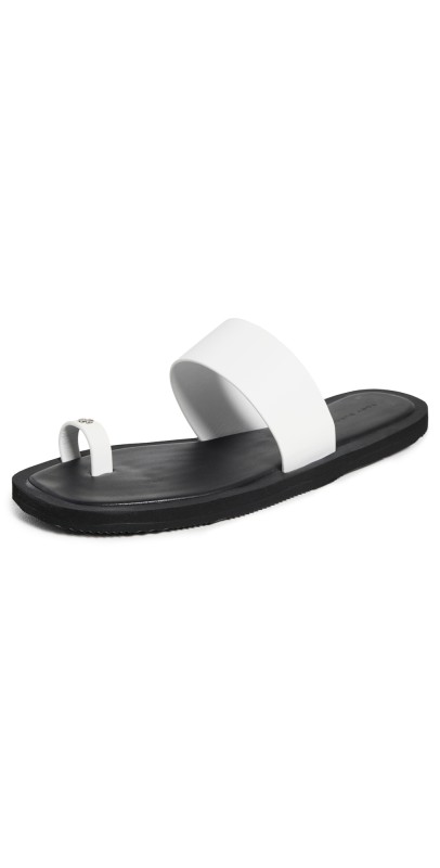 Tory Burch Toe Ring Flip Flops Cloud/Perfect Black