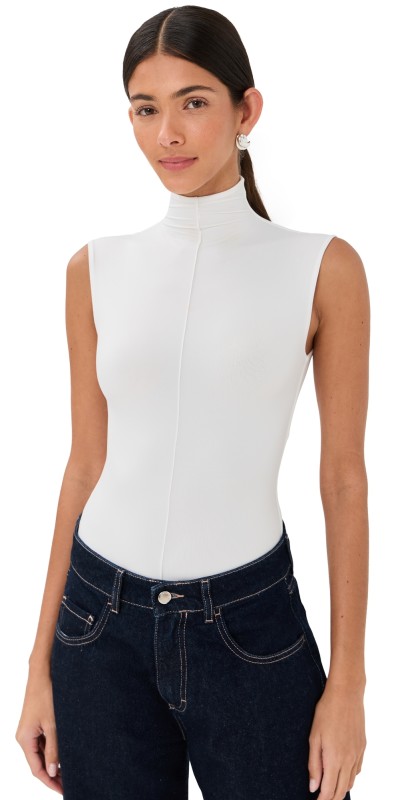 WARDROBE. NYC RHW Sleeveless Thong Bodysuit Ivory