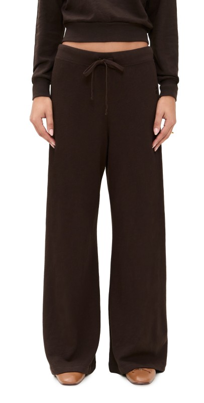 Éterne Drawstring Wide Leg Sweatpants Espresso