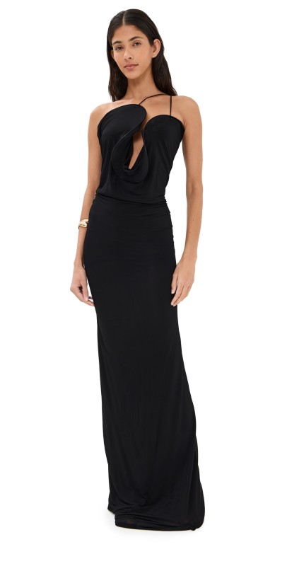 Christopher Esber Wave Coil Dress Black