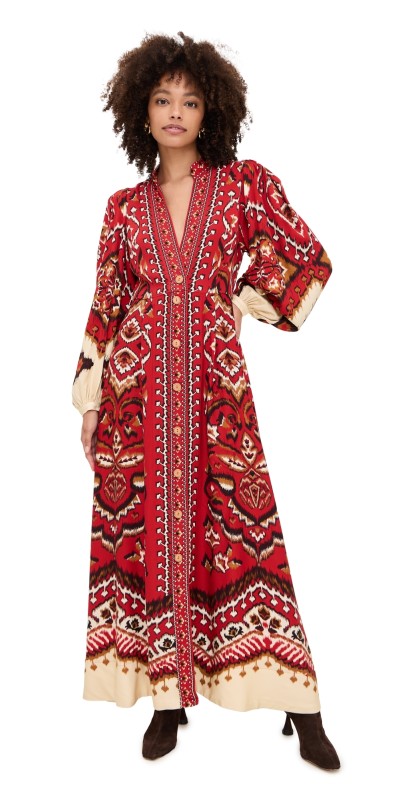 FARM Rio Ainika Pineapple Ikat Maxi Dress Ainika Pineapple Ikat Cream
