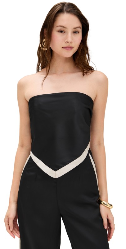 Seven Wonders Tina Scarf Top Black/Sand