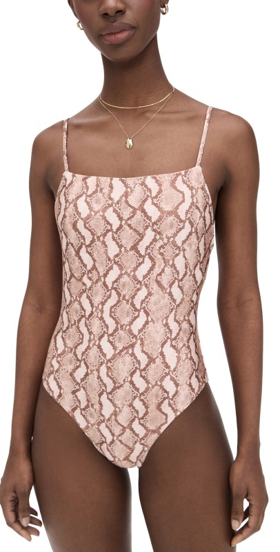 MINKPINK Koa Scoop Back One Piece Snake