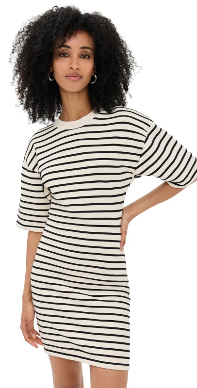 ANINE BING Mona Dress White/Black