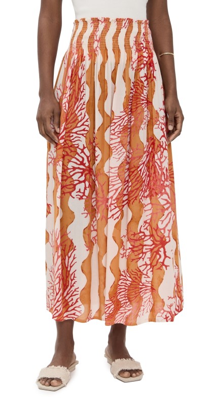 Natalie Martin Collection Bella Skirt Coral Wave Honey