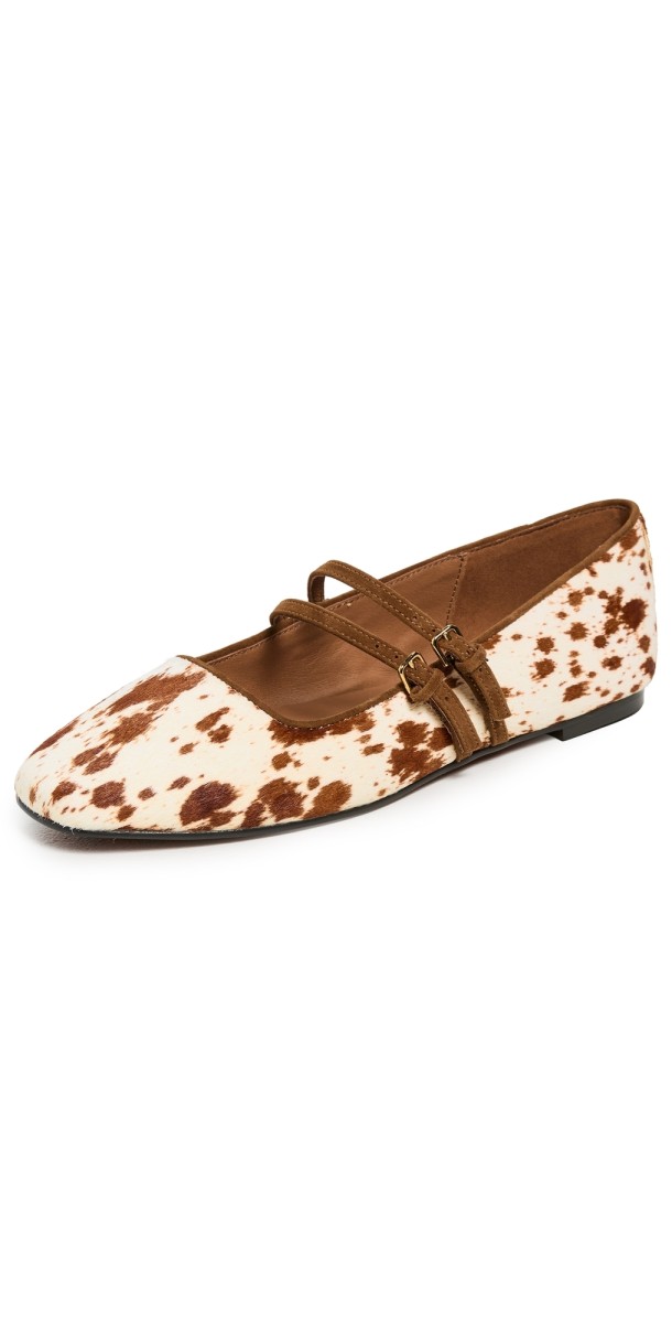 Madewell Greta Double Strap Flats Russet Multi