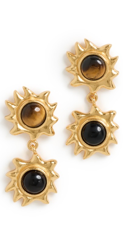 SHASHI Double Soleil Earrings Tigerey