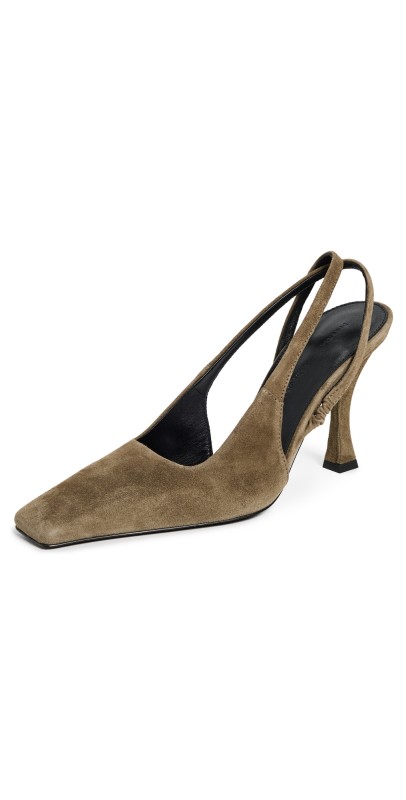 Proenza Schouler Trap Cross Slingback Pumps Moss