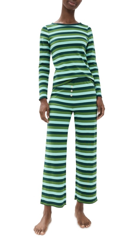 Cozyland by Morgan Lane Ellie PJ Set Emerald