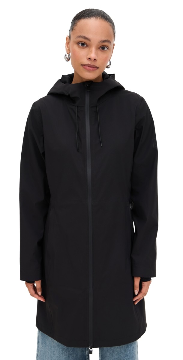 Rains Suva Hardshell Long Jacket Black