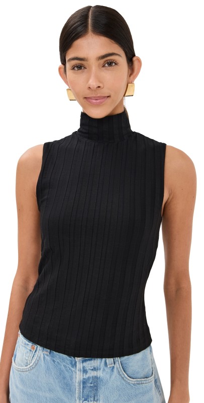 Reformation Maison Knit Top Black