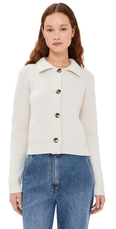 LISA YANG Lynna Cashmere Cardigan Cream