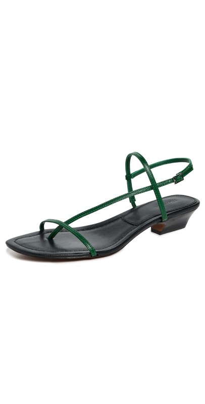 Madewell The Maycie Asymmetric T-Strap Sandals Golf Green