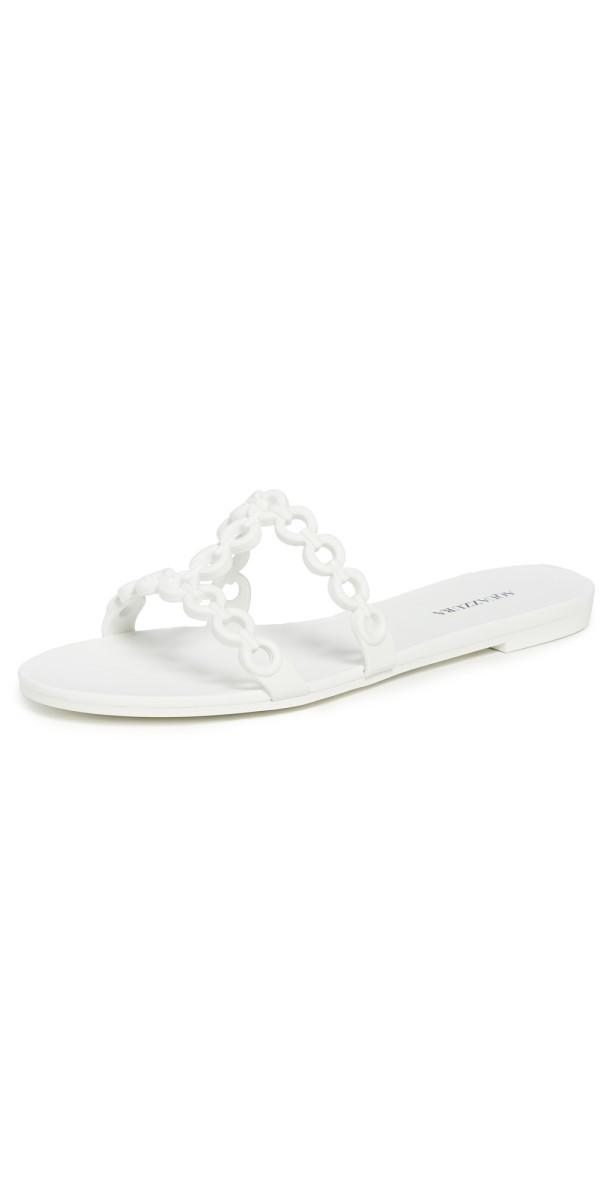 Aquazzura Infinity Chain Jelly Sandal Flats White