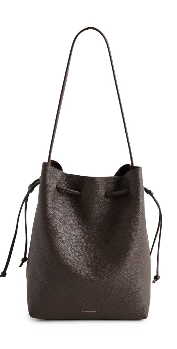 Mansur Gavriel Drawstring Cabas Bag Chocolat