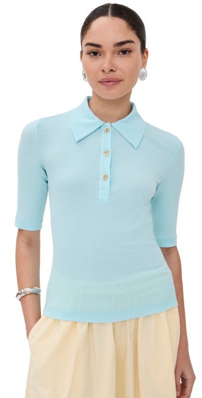 Rosetta Getty Polo T-Shirt Aqua