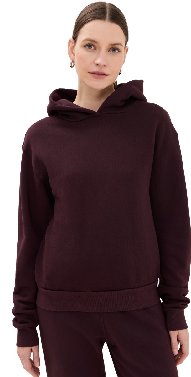 perfectwhitetee Fleece Pullover Hoodie Blackberry
