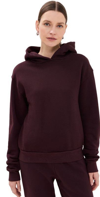 perfectwhitetee Fleece Pullover Hoodie Blackberry
