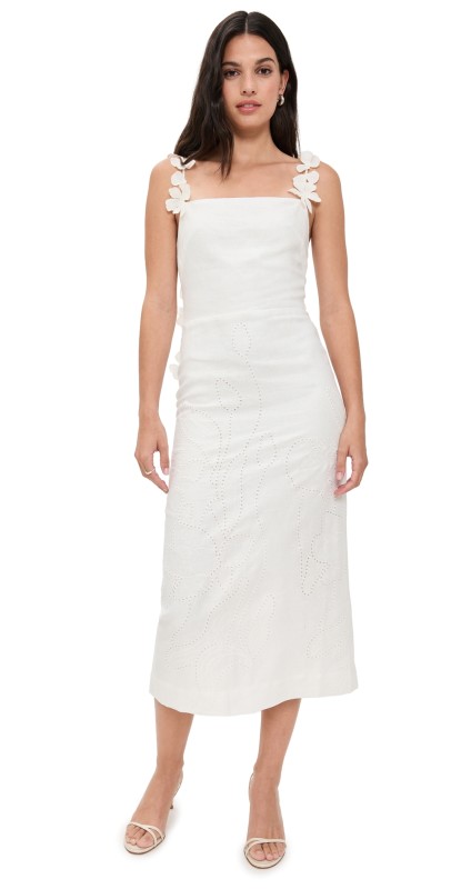 Andres Otalora Petalos Dress Off White