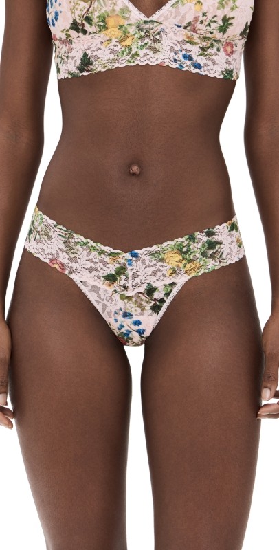 Hanky Panky Printed Signature Lace Low Rise Thong Overjoyed