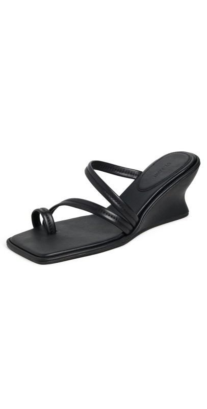 St. Agni Soft Strap Contour Wedges Black