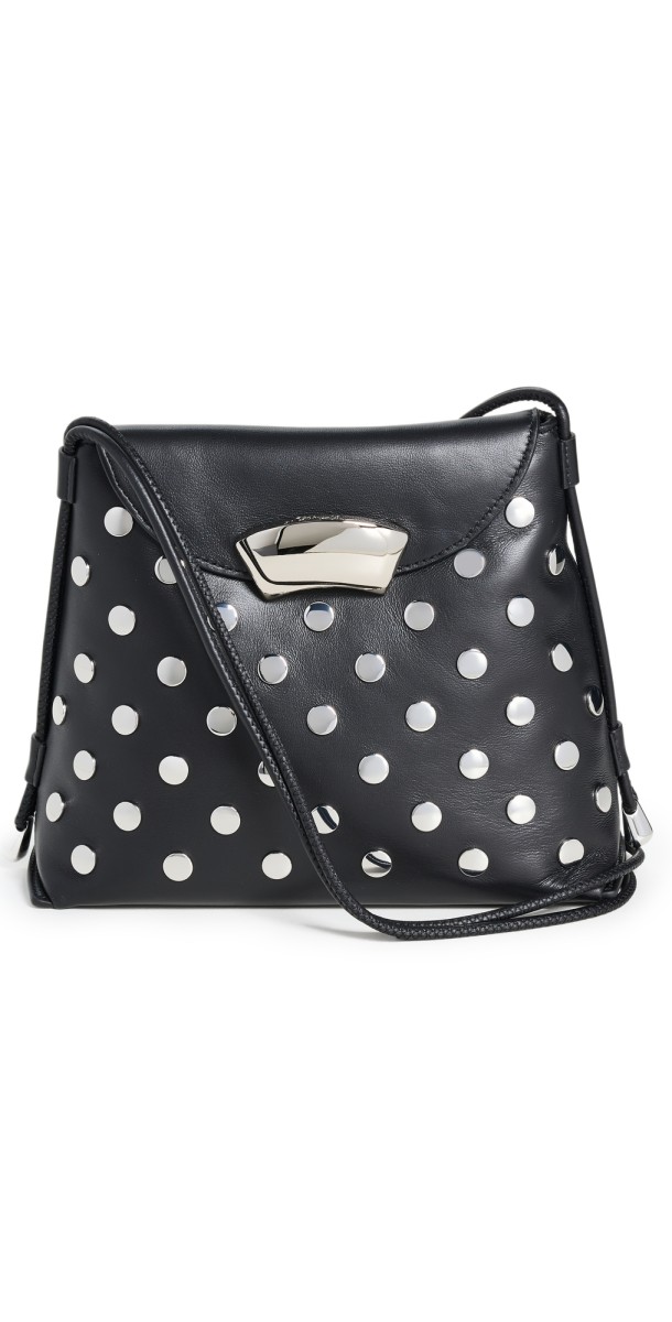 3.1 Phillip Lim ID Petite Soft Shoulder Bag with Studs Black