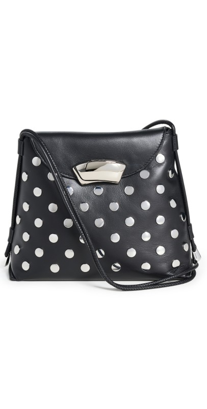 3.1 Phillip Lim ID Petite Soft Shoulder Bag with Studs Black