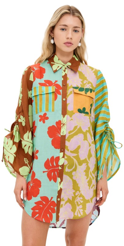 ALÉMAIS Poppy Spliced Shirt Multi