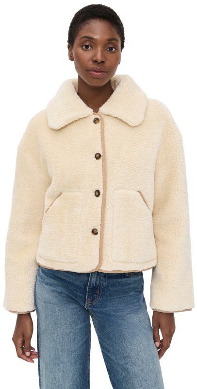 Velvet Amara Sherpa Jacket Sand