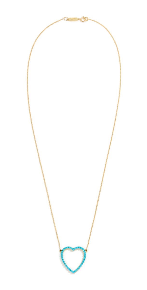 Jennifer Meyer Jewelry Large Open Heart Necklace 18K Yellow Gold