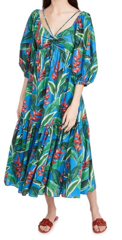 FARM Rio Dream Garden Midi Dress Multi