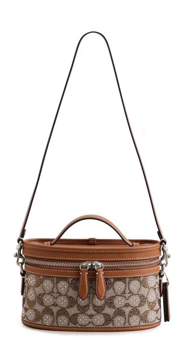 Coach Crystal Signature Jacquard Trail Bag LH/Burnished Amber