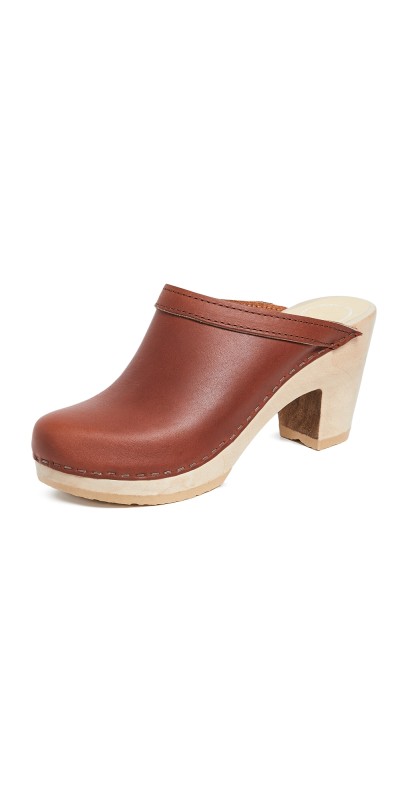No.6 Old School High Heel Clogs Bourbon