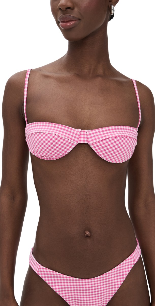 Onia Brigitte Bikini Top Gin Fizz/White