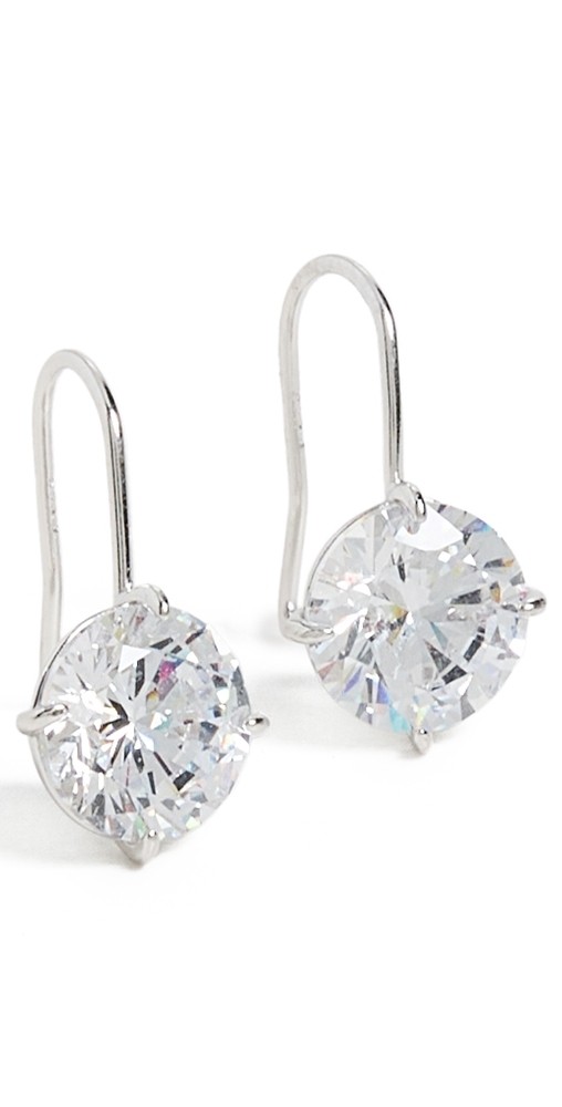 SHASHI Caroline Drop Earrings Silver