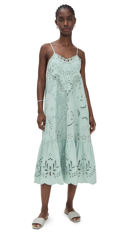 Sea Iyla Soutache Slip Midi Dress Blue