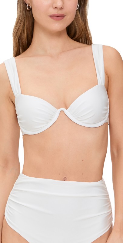 SIMKHAI Anniston Bikini Top White