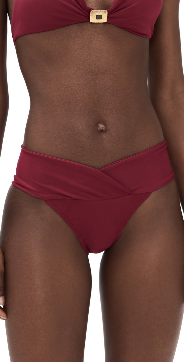ViX Paula Hermanny Solid Beta Bikini Bottoms Red