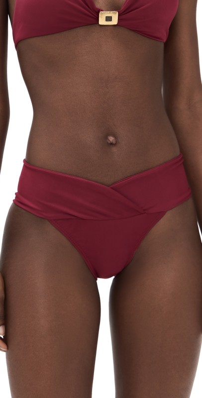 ViX Paula Hermanny Solid Beta Bikini Bottoms Red