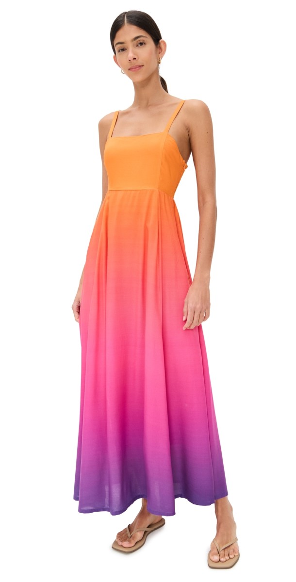 Beach Riot Rianne Dress Coral Bay Sunset