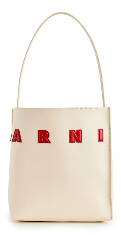 Marni Museo Hobo Small Hobo Bag Ivory/Lacquer