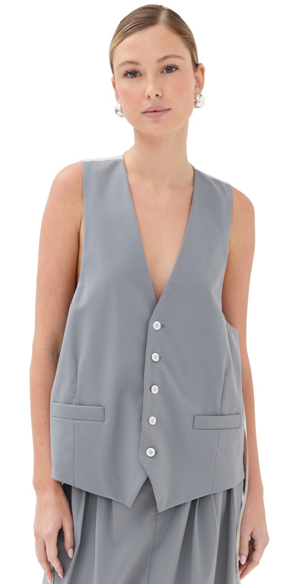 Peter Do Patti Vest Cool Grey