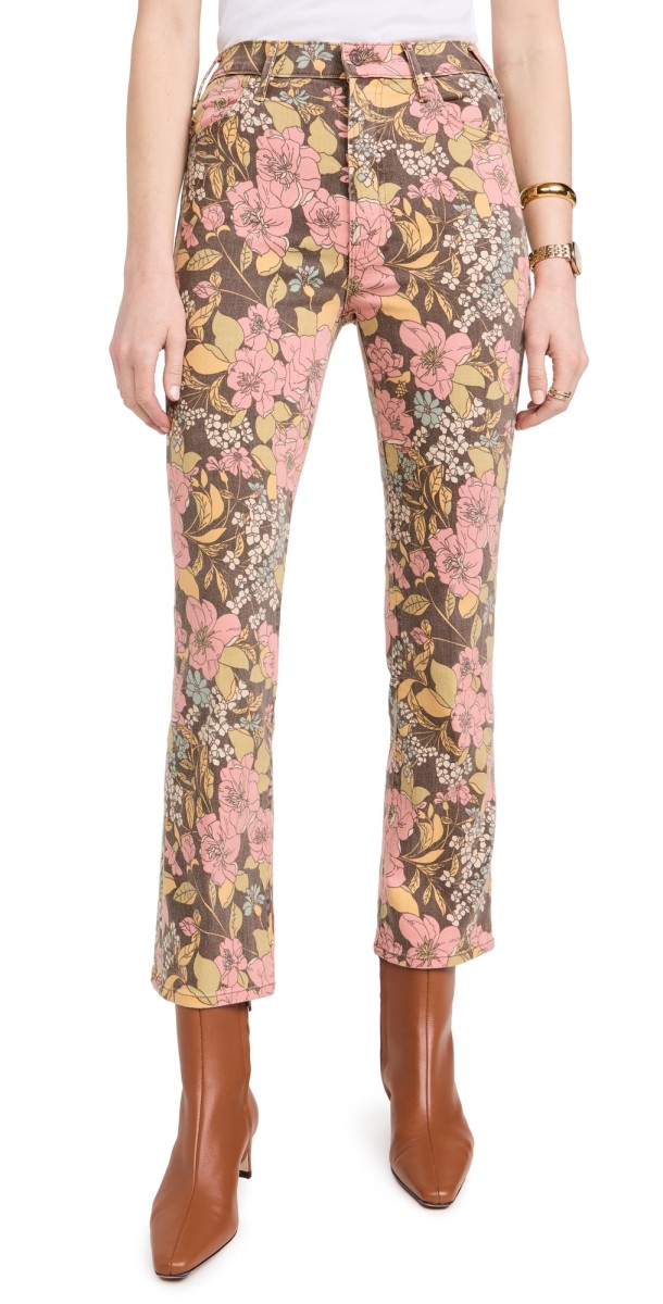 MOTHER The Hustler Ankle Jeans Boutonniere Bouquet