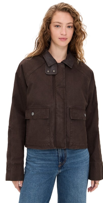 Veronica Beard Jean Arlo Barn Jacket Dark Umber