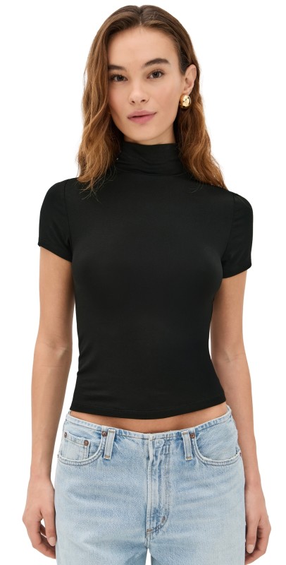 LNA Demi Fitted Mock Neck Black