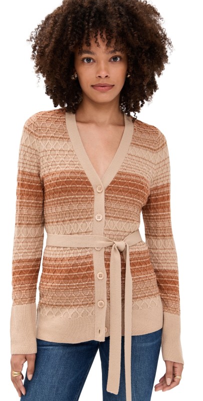 Ramy Brook Michelle Cardigan Coffee Cable